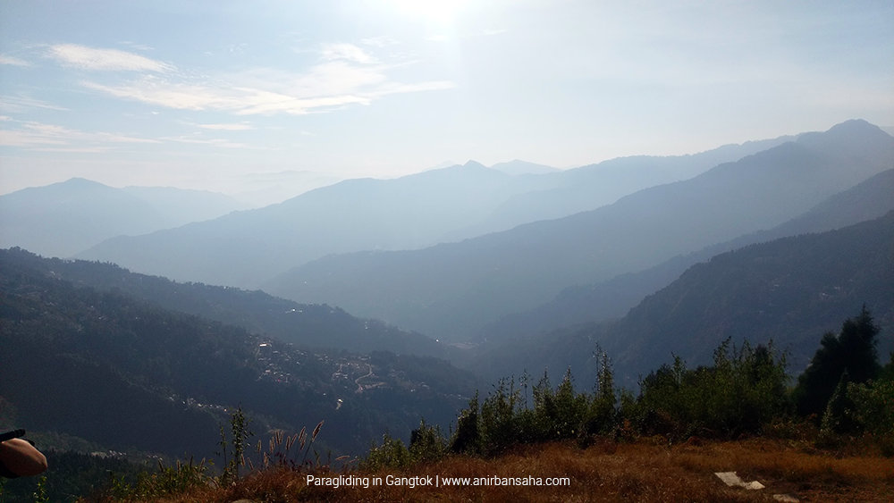 paragliding in Gangtok, flight point