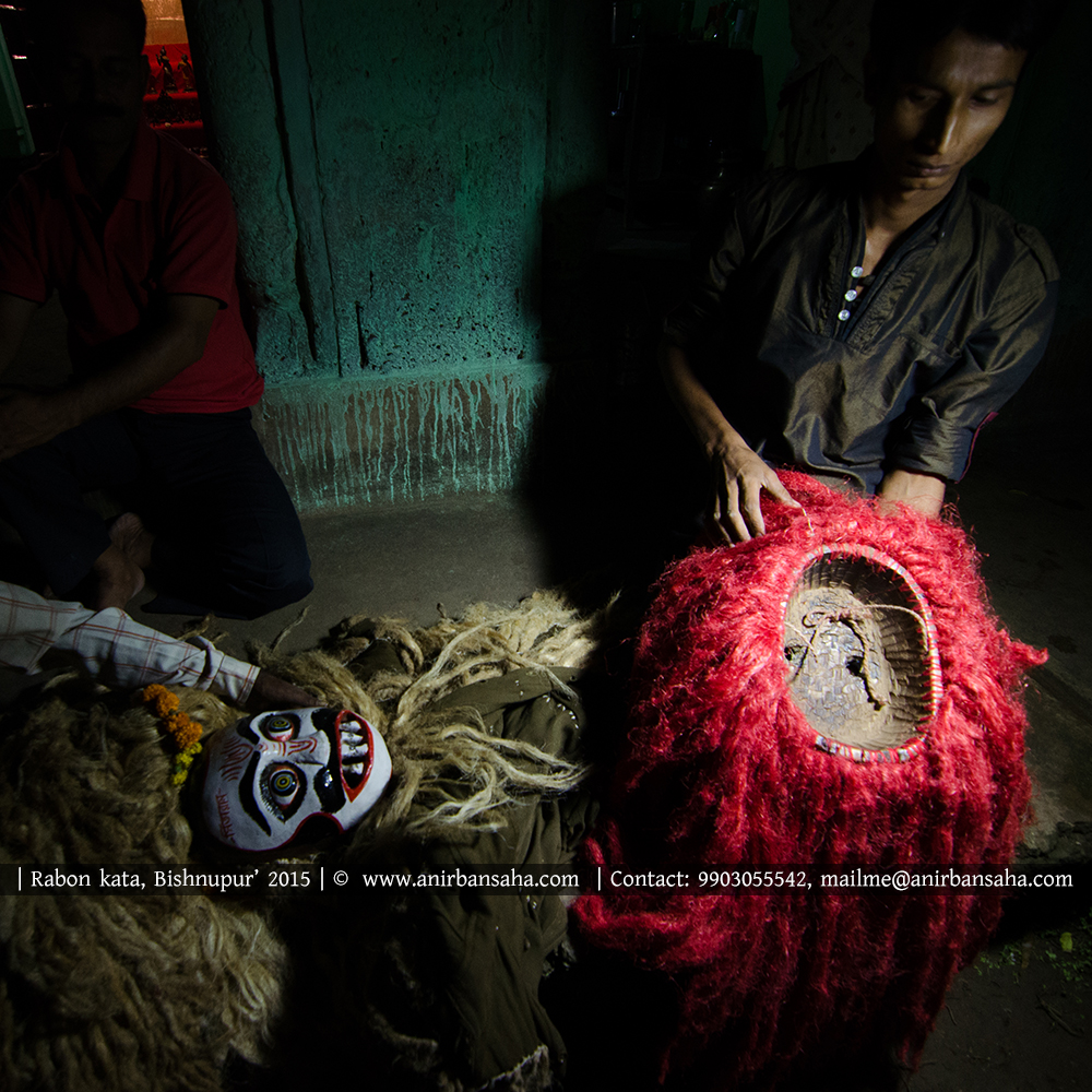 রাবণ কাটা মুখোশ, বাংলার মুখোশ, masks of bengal, bishnupur