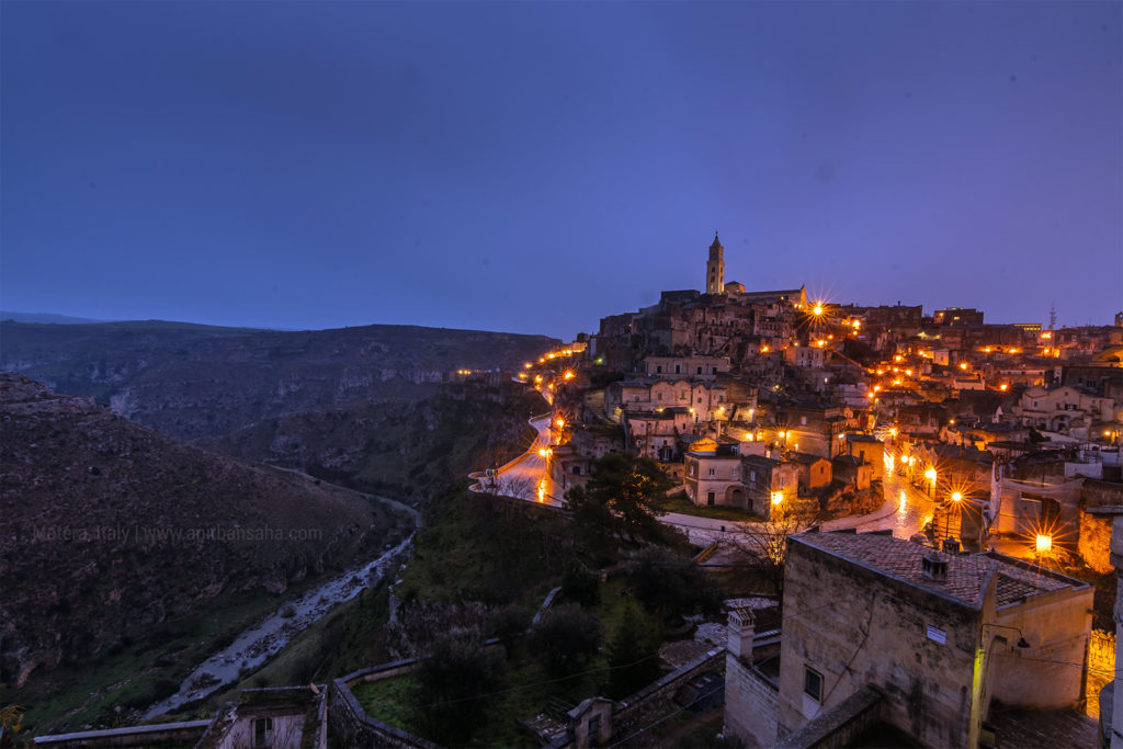 matera, italy, sunrise