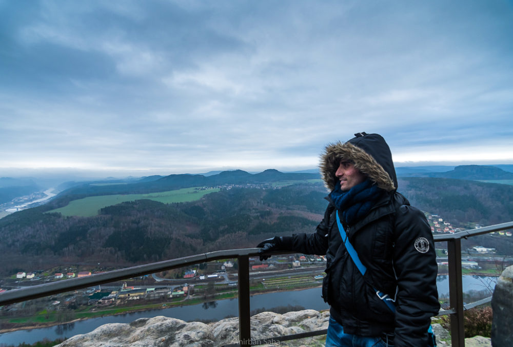 Madhu at the top of Lilienstein