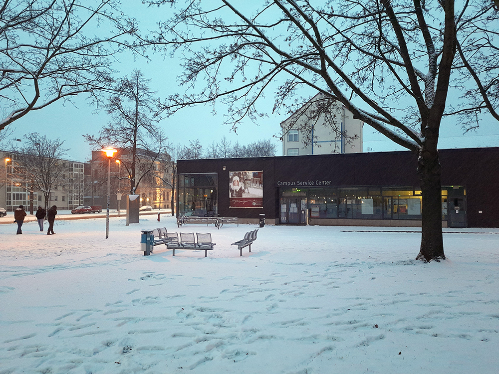 snow in magdeburg unviersity