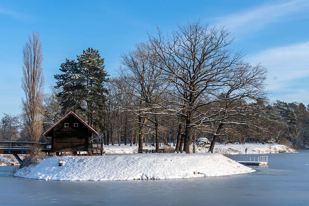 snow in magdeburg stadtpark